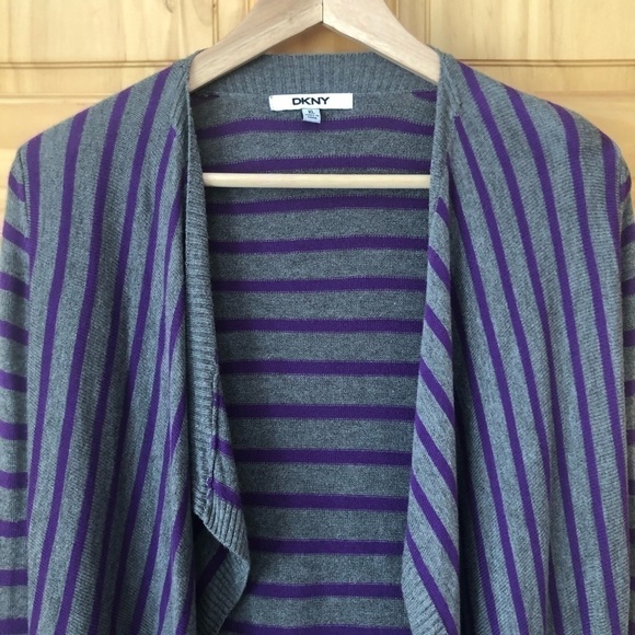 DKNY open front waterfall cardigan Girls size XL - Picture 3 of 10